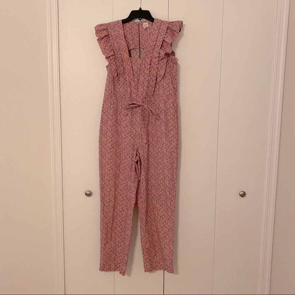 Rebecca Taylor La Vie Floral Jumpsuit, Size Medium